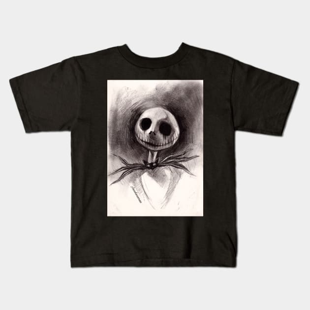 Ansekenamun- Jack Skellington The Nightmare before Christmas tim burton print Kids T-Shirt by Ansekenamun